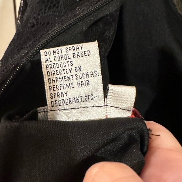 Mac Duggal Long Sleeve Lace Illusion Gown Maxi Dress 67143F Black Size 22W - Picture 6 of 8